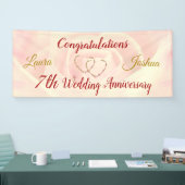 Aangepaste zevenwijdige Jubileum-banner Spandoek (Beurs)