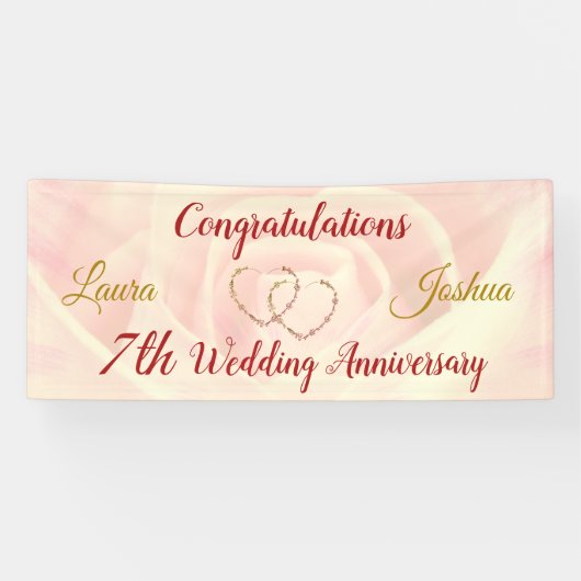 Aangepaste zevenwijdige Jubileum-banner Spandoek (Horizontaal)