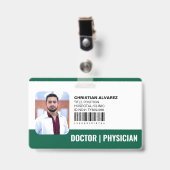 Aangepaste Ziekenhuis Arts Dokter Groen Badge (Voorzijde met clip)