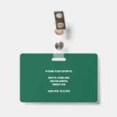 Aangepaste Ziekenhuis Arts Dokter Groen Badge (Achterkant met clip)