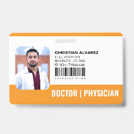 Aangepaste Ziekenhuis Arts Dokter Oranje Badge
