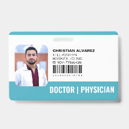 Aangepaste Ziekenhuis Arts Dokter Teal Badge
