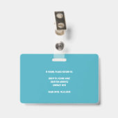 Aangepaste Ziekenhuis Arts Dokter Teal Badge (Achterkant met clip)