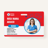Aangepaste ziekenhuis- en bedrijfsidentificatiebad badge (Voorkant)