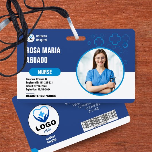 Aangepaste ziekenhuis- en bedrijfsidentificatiebad badge