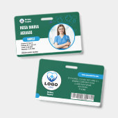 Aangepaste ziekenhuis- en zakelijke ID-badges - Gr Badge (Voor- en achterkant)