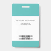 Aangepaste ziekenhuisbezoekerspas Barcode Logo ID  Badge (Achterkant)