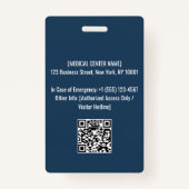 Aangepaste ziekenhuismedewerker ID Logo & foto | M Badge (Achterkant)