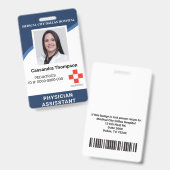 Aangepaste ziekenhuismedewerker Logo en foto-ID-ba Badge (Front & Back)