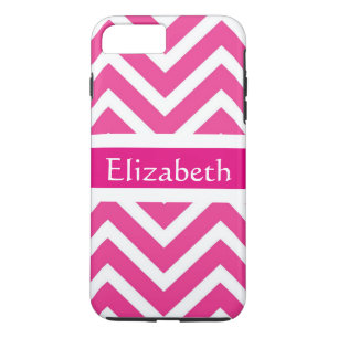 Aangepaste Zigzag Chevron Pattern roze & White Case-Mate iPhone Case