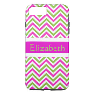 Aangepaste Zigzag Chevron Pattern roze & White Case-Mate iPhone Case