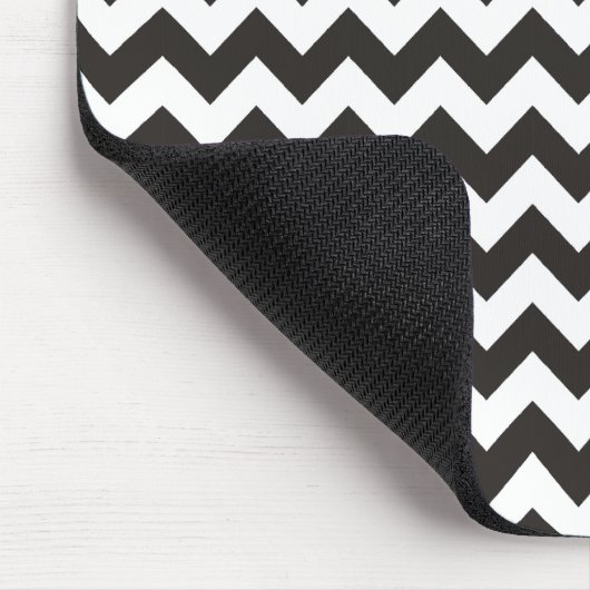 Aangepaste zigzag Mousepad, zwarte en witte Chevro Muismat (Hoek)