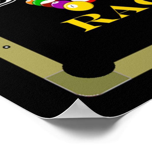 Aangepaste zijdelings/poolHall-decor Poster (Hoek)