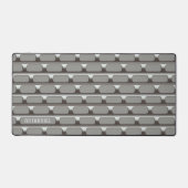 Aangepaste zilver grijs industriële roestvrij staa bureaumat (Voorkant)