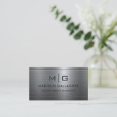 Aangepaste Zilver Grijs Metaal Professioneel Visitekaartje (Staand voorkant)