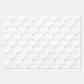 Aangepaste Zilveren Bruid en Bruidegom Hart Charms Inpakpapier Vel (Voorkant 2)