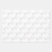 Aangepaste Zilveren Bruid en Bruidegom Hart Charms Inpakpapier Vel (Voorkant)