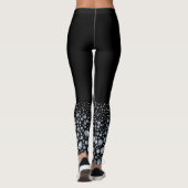 Aangepaste Zilveren Diamant Glitter Bling Strass Leggings (Achterkant)