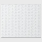 Aangepaste Zilveren en Witte Bruid en Bruidegom Hu Cadeaupapier (Vlak)