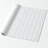 Aangepaste Zilveren en Witte Bruid en Bruidegom Hu Cadeaupapier (Uitgerold)