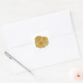 Aangepaste Zilveren Gouden ROZEN Decal ontwerp Vierkante Sticker (Envelop)