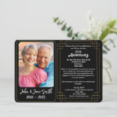 Aangepaste Zilveren Jubileum 25e Jubileum Uitnodig Feestdagenkaart (Staand voorkant)