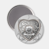 Aangepaste Zilveren Juweel Fairy Hart magneet (Voorkant / Achterkant)
