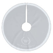 Aangepaste zilveren kerstboomrok kerstboom rok (Voorkant)