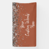 Aangepaste Zilveren Terracotta Verjaardagsfeest Ph Spandoek (Verticaal)