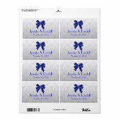 Aangepaste zilveren Toon Damask Mini Wijnfles Labe Etiket (Full Sheet)