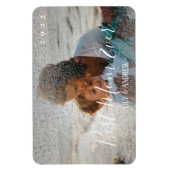 Aangepaste, zilveren zilerfoto "Beste mam ooit" Magneet (Verticaal)