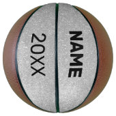 Aangepaste zilverglitterspaar voor afdrukken basketbal (Verticaal)