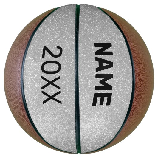 Aangepaste zilverglitterspaar voor afdrukken basketbal (Verticaal)