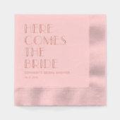 Aangepaste zin bruiloft Vrijgezellenfeest Folie se Folie Servetten (Voorkant)