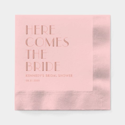 Aangepaste zin bruiloft Vrijgezellenfeest Folie se Folie Servetten (Voorkant)