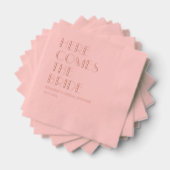 Aangepaste zin bruiloft Vrijgezellenfeest Folie se Folie Servetten (Insitu (Gestapeld))