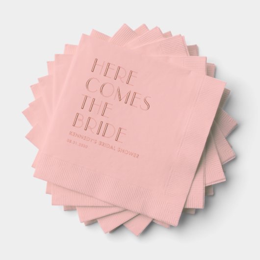 Aangepaste zin bruiloft Vrijgezellenfeest Folie se Folie Servetten (Insitu (Gestapeld))