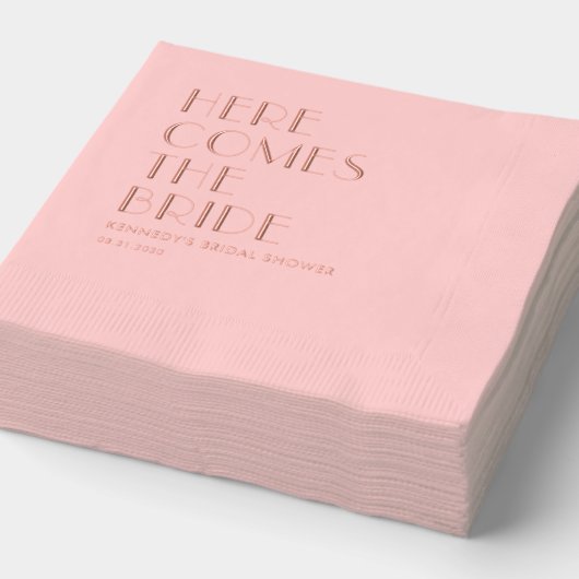 Aangepaste zin bruiloft Vrijgezellenfeest Folie se Servetten (Detail)