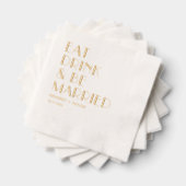 Aangepaste zin Folie bruiloft servetten (Insitu (Gestapeld))