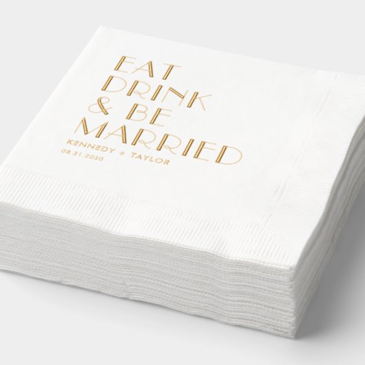 Aangepaste zin Folie bruiloft servetten (Detail)
