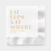 Aangepaste zin Folie bruiloft servetten (Voorkant)