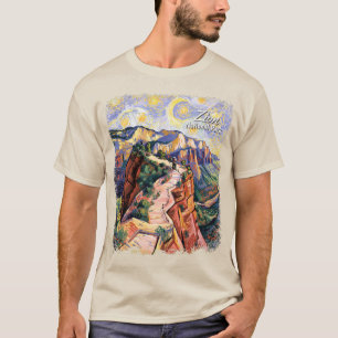 Aangepaste Zion Angels Landing Wandel Van Gogh Lev T-shirt