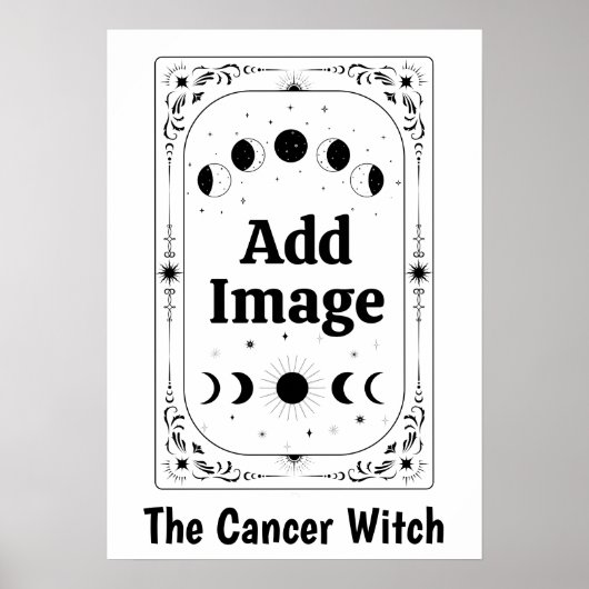 Aangepaste Zodiac Tarot Astrologie Magische Kanker Poster (Voorkant)