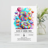 Aangepaste zoete chocolade bewerkbare verjaardag kaart (Staand voorkant)