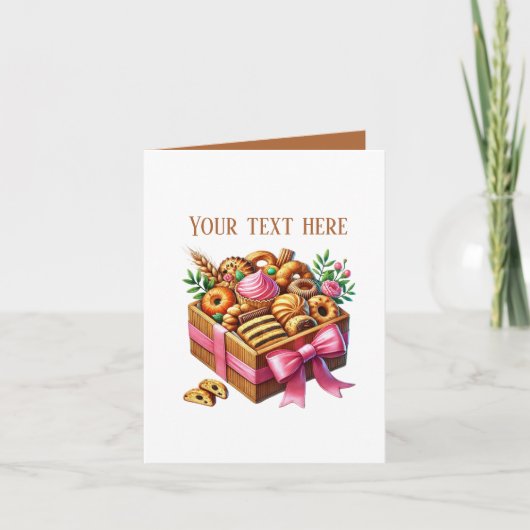 Aangepaste zoete doos van Cute Bakery Kaart (Voorkant)