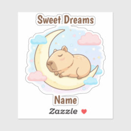 Aangepaste Zoete Dromen Capybara Sticker