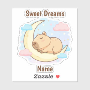 Aangepaste Zoete Dromen Capybara Sticker