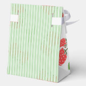 Aangepaste zoete kleurrijke aardbei Strepen groen Bedankdoosjes (Achterkant)