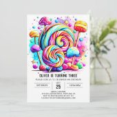 Aangepaste Zoete Lollipop Verjaardag Kaart (Staand voorkant)