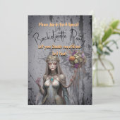 Aangepaste Zombie Bachelorette Feestkaart Fun Wild Kaart (Staand voorkant)